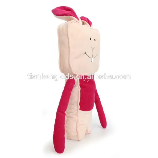 ICTI,CE,EN71,ASTM F963,CPSIA,AZO Free GA creatives 18 inch Plush Rabbit Toy Seat Belt For Infant and Child, Flat Family Series