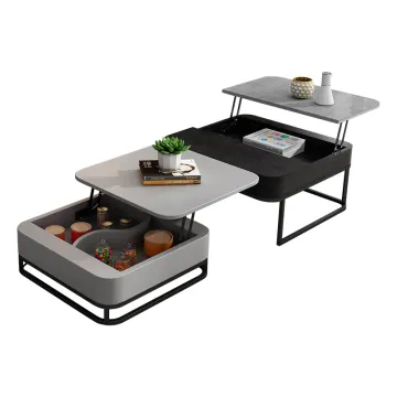 Adjustable Wooden Coffee Tables Whit Storage