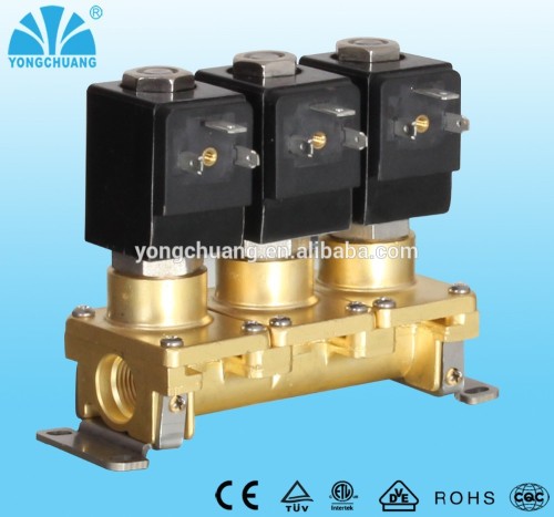 Combination brass solenoid valve