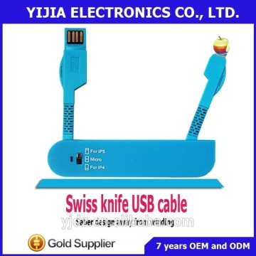 Swiss knife usb data transfer cable