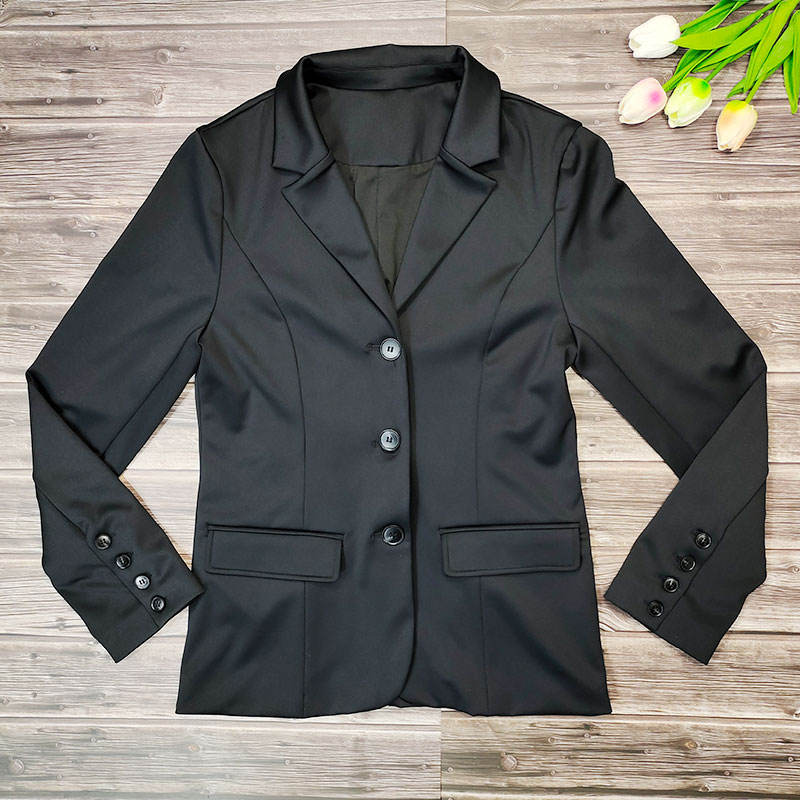 black equestrian show jacket women