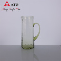 Glass Jug water pitcher green bubble Glass Jug