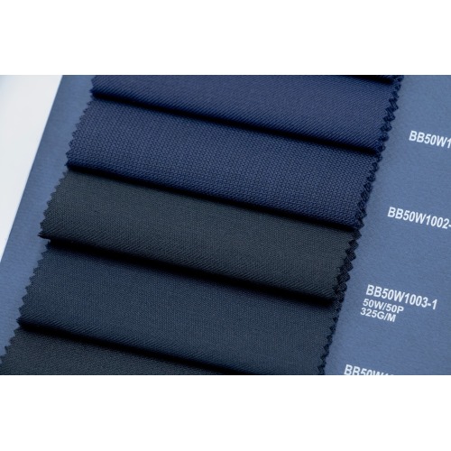 Dark Smooth 50% Wool Fabric