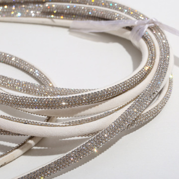 Wholesale Bling Crystal Diamond Trim: 6mm Crystal Ribbon, Rhinestone Rope Tube for Shoe & Hoodies Decorations