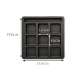 Maswiti Pulasitiki Bokosi Black Square Blister Pack Tray