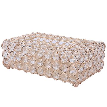 Modern Octagonal Crystal Tissue Box - Factory Direct Light Luxury Household Decor