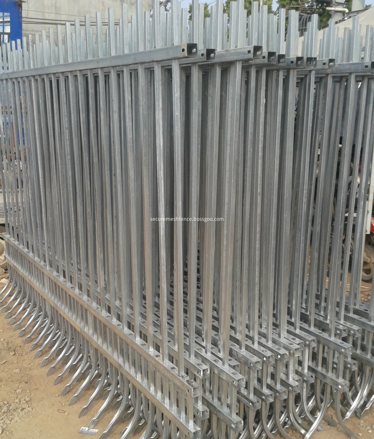 Panel Pagar Zink Metal Dengan Top Spear Lengkung Bossgoo Com