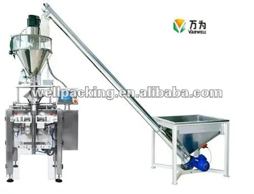 Powder packing machine system with auger filler