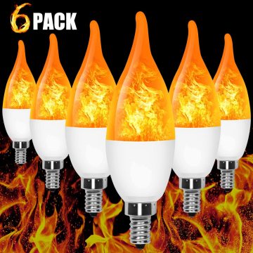 E12 LED Flame Effect Candelabra -Glühbirnen für die Weihnachtsfeier