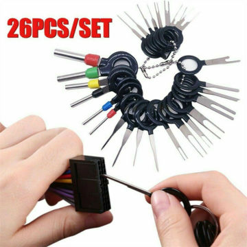 26x Car Wire Terminal Removal Tool Kit Wiring Connector Pin Extractor Puller Set