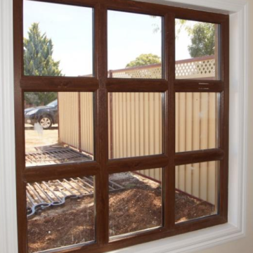 Fixed window material with grill opener aluminium profile