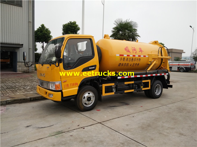 JAC 4000L Excrement Suction Tank Trucks