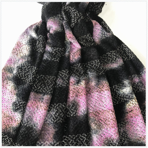 Jacquard Knit Poly Sheril Tie Dyed Fabric Manufactory