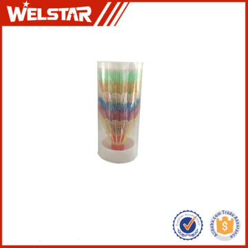 Good Quality Multi Color 6pcs per Tube PE Head Plastic Body Badminton Shuttlecock