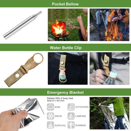 Outdoor Hot Sale Survival Emergency Kit: Fishing Kits and Earthquake Survival Gear
