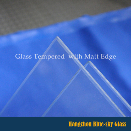 Low Price Tempered Glass with Fine Matt Edge /Seamed Edge CE, Australian Standard