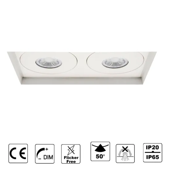 Vertex bathroom recessed spotlights