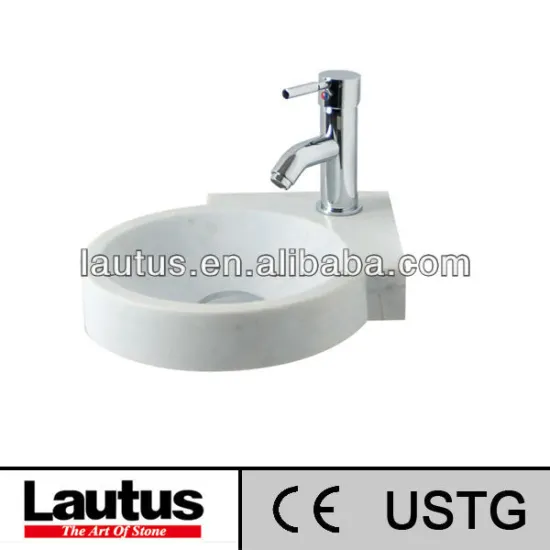 White stone bathroom basin