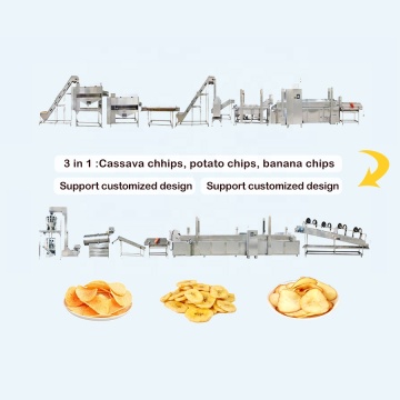 Fully Automatic French Fried Potato Chips Production Line - 500kg/h to 200kg/hr