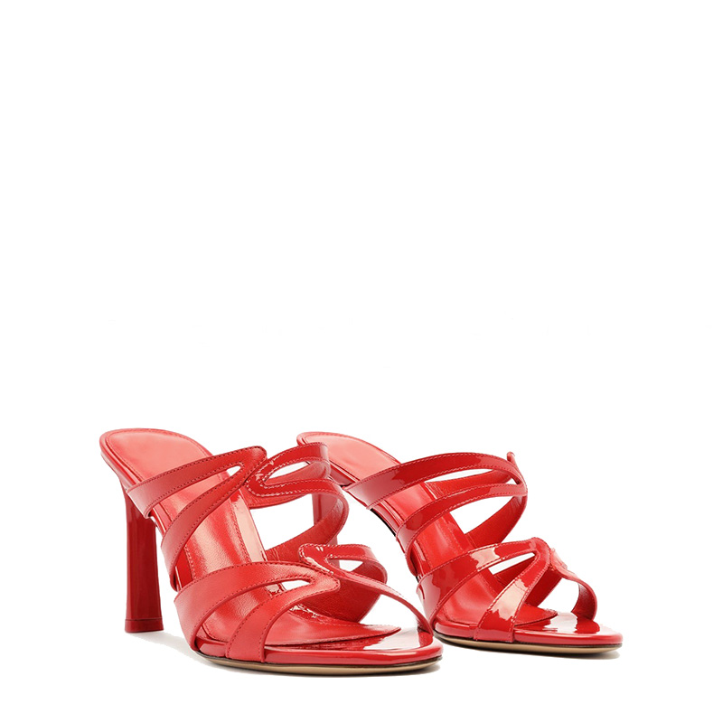 Chic High Heel Open Toe Slides