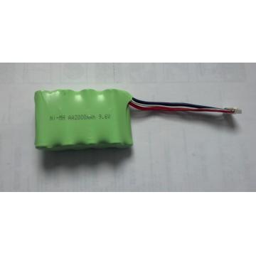 New 9.6V 2000mah rechargeable NIMH battery pack with heat sensor