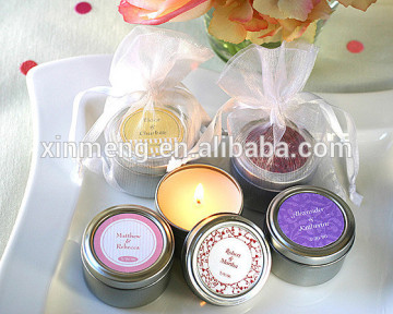 Wholesale tin box round scented candles natural soy wax tin candle 6*4cm Height XM-T005