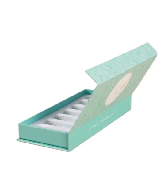 Blue Skincare Tube Glass Packaging Box with Magnetic