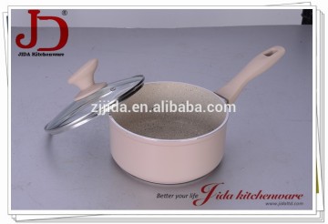 FORGED ALUMINUM MARBLE COATING SAUCE PAN WITH INDUCTION BOTTOM