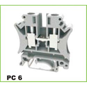 Bloco terminal da braçadeira da gaiola de parafuso do trilho DIN de 6mm2