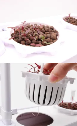Smart Hydroponic Herb Garden Pots with LED Light