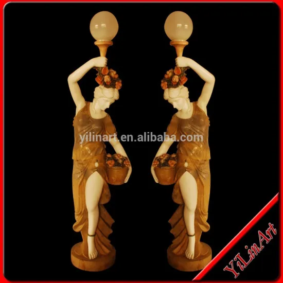 Large Garden Stone Marble Lady Light Statue Carving