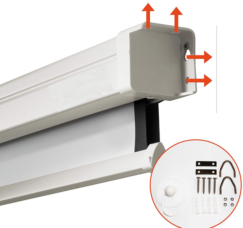 Hanging Wall Mounted Rollers Manual Projection screen
