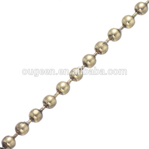 2.4mm 2016 bronze jewelry chain necklace ball chain