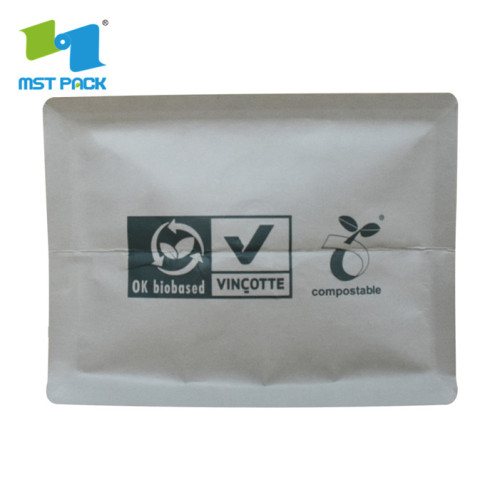 brown kraft paper resealable food bag packaging