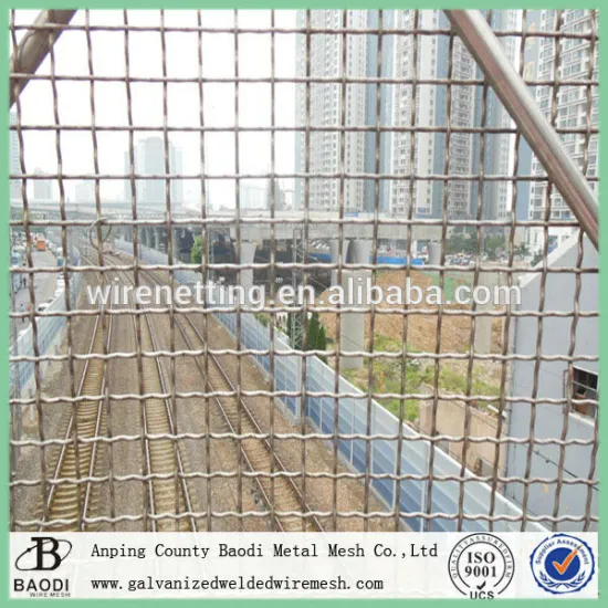 carbon steel flat top crimped wire mesh (Baodi factory)