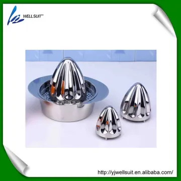 hot sale high quality Stainless Steel Manual Juicer Fruit Lemon Lime Bowl Juicer Strainer Squeezer