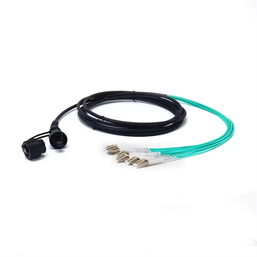 Mpo To Lc Breakout Cable 16cores mpo to lc breakout fiber optic cable Manufactory