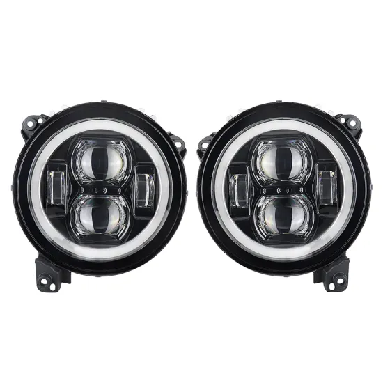 9 Inch LED Headlights Kits with 4 Inch Fog Lights for Wrangler JL Sahara Rubicon Gladiator JT RGB
