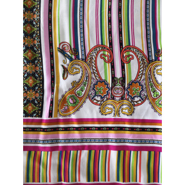 Border Design Rayon Poplin shuttle 45S Printing Fabric