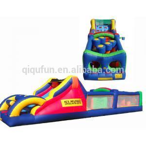 0.55mm pvc inflatable obstacle course, adults inflatable tunnel game, interaceive inflatable
