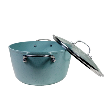 Wholesale Green Ceramic Coated Stainless Steel Soup Pots 20cm