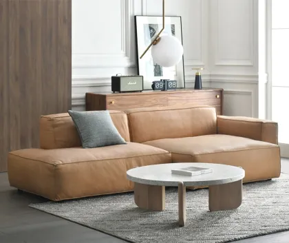 Cheap High-Density Sponge Leather Miller Tatami Como Fancy Sofa Set