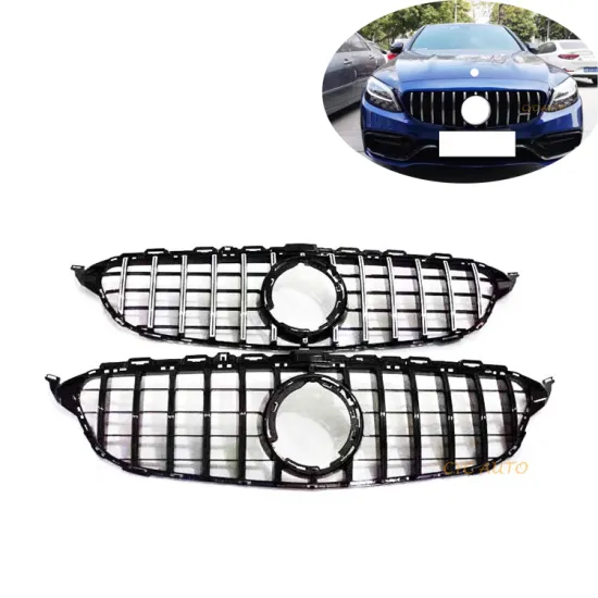 ABS Material W205 Grille GT Style Front Bumper Grill for Mercedes Benz W205 2019-2021 Bodykit