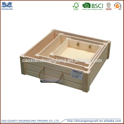 Customized wooden fruit crate boxes/Elegant wooden crate vanity box from goodlife