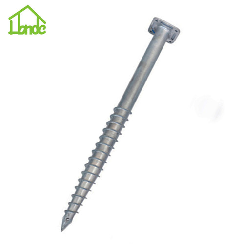 OEM Galvanized ground screw with flange