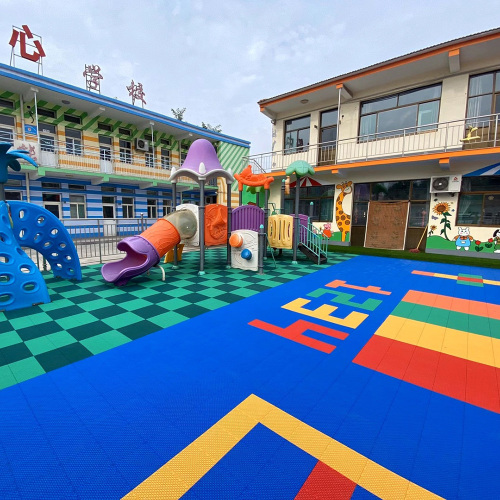 outdoor Interlock Sports court tiles for kid's playground