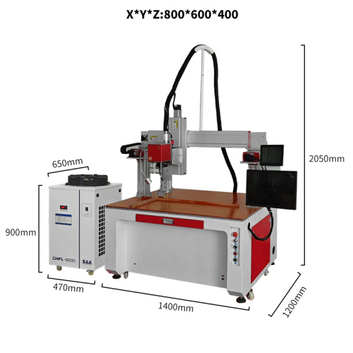 Máquina de solda a laser QCW automática de pórtico para abas de bateria LFP