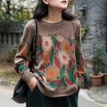 maglione a maglia letteraria casual femminile