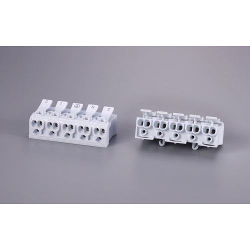 Conector de cable multipolar de 5 polos con pie fijo