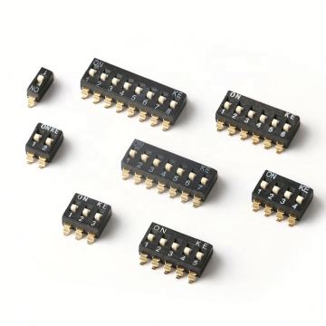 Tipo di pianoforte di quadrante di immetto SMD - 1-8 Posizione 2,54 mm nero